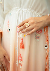 Gia Pink White Ombré Kaftan Set