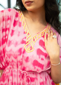 Mehr Pink Tie & Dye Kaftan