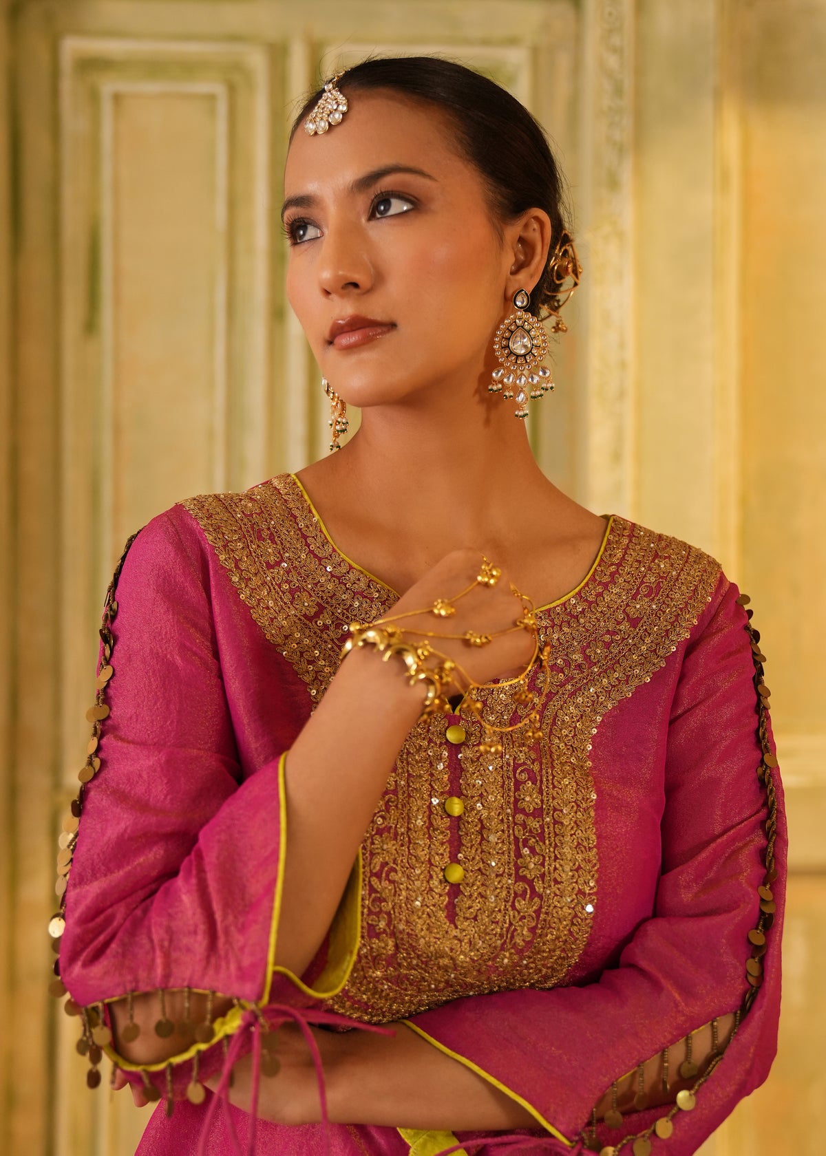 Rayana Fuchsia Pink Dhoti Kurta Set