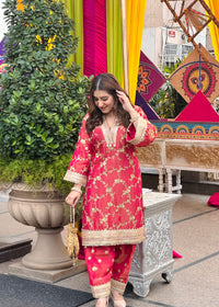 Ishita Bajaj x Laila Rust Choga Set