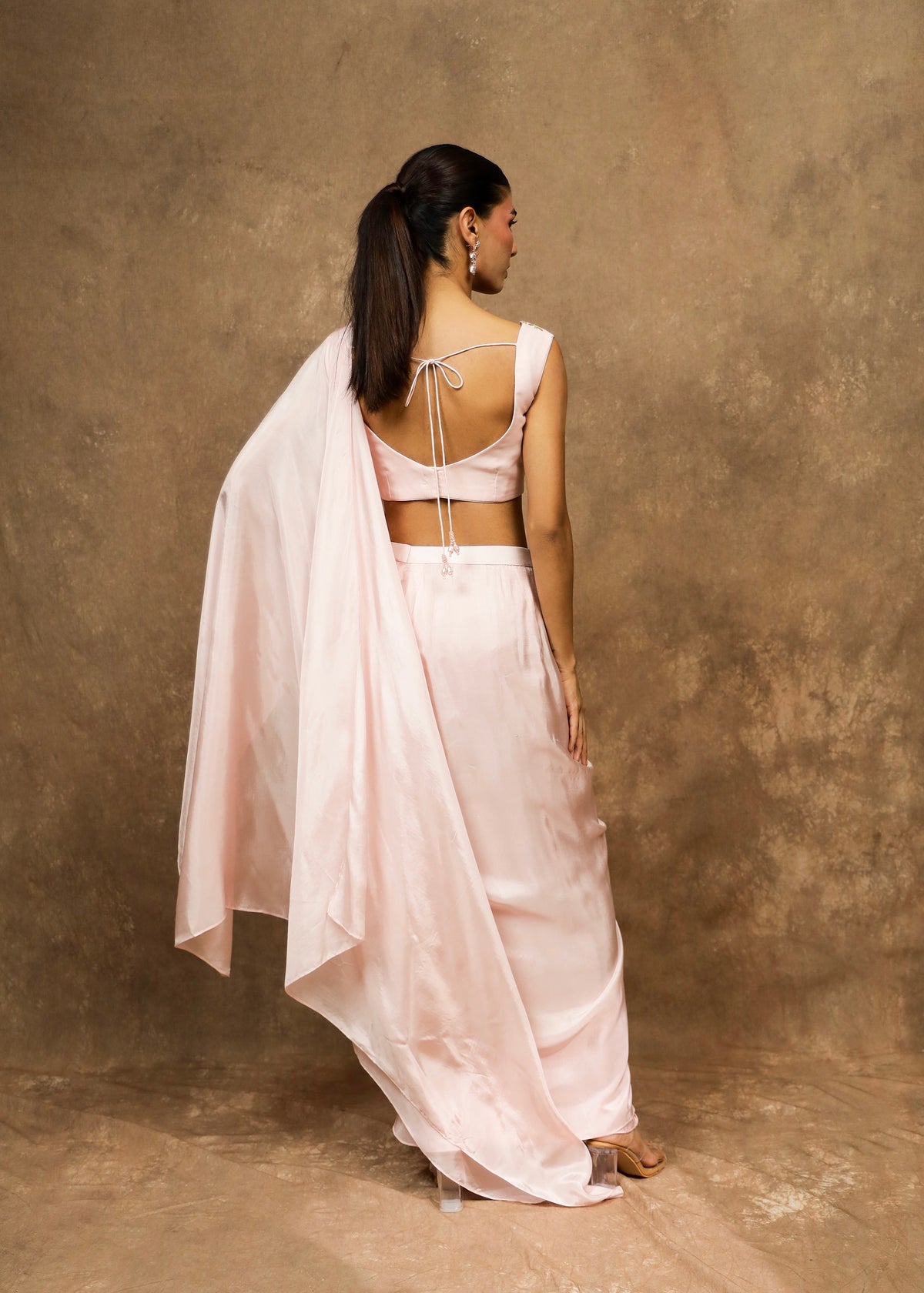 Saaz Soft Blush Pink Saree