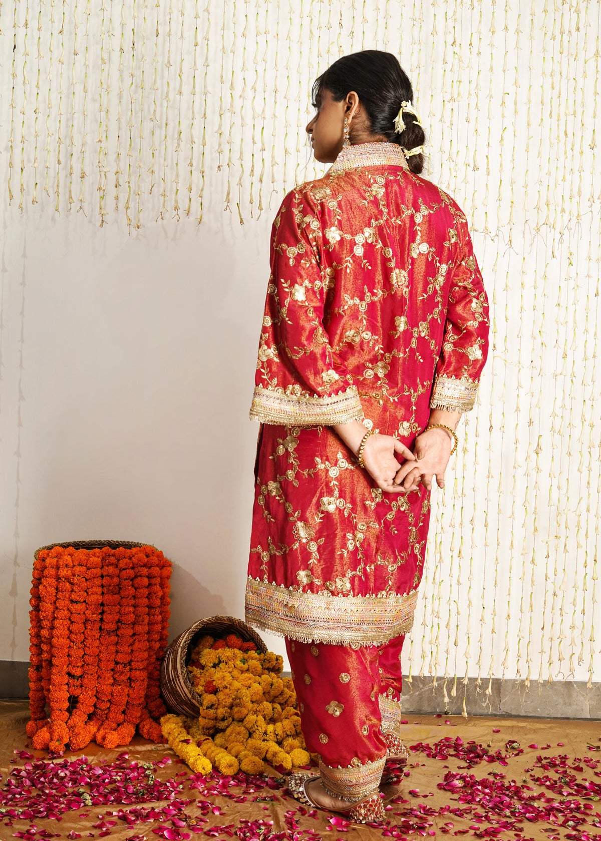 Laila Rust Choga Set