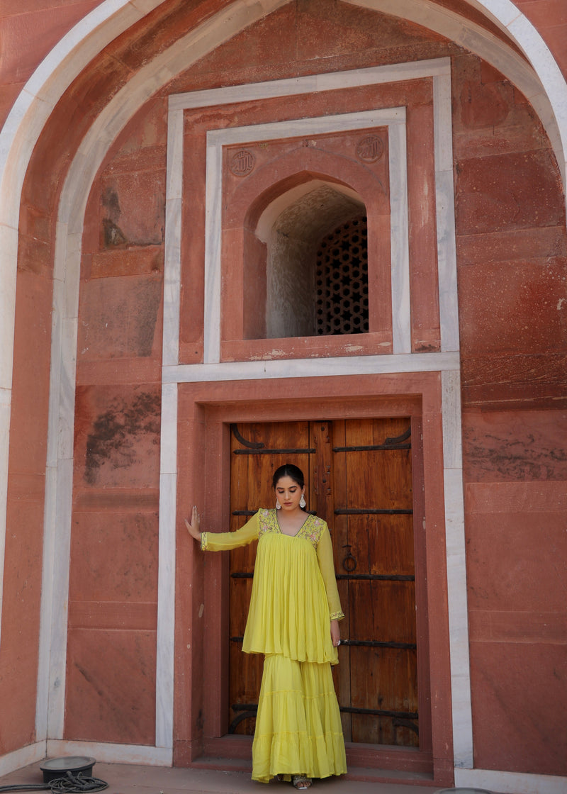 Jhalak Lime Green Anarkali Set