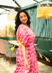 Mehr Pink Tie & Dye Kaftan